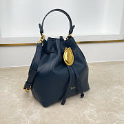 Fortok Dior Bucket Bag Navy Blue Cowhide 24 * 27 * 12.5cm - 3