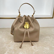 Fortok Dior Bucket Bag Beige Cowhide 24 * 27 * 12.5cm - 1