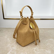 Fortok Dior Bucket Bag Suede Brown 24 * 27 * 12.5cm - 2