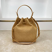 Fortok Dior Bucket Bag Suede Brown 24 * 27 * 12.5cm - 3