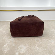 Fortok Dior Bucket Bag Suede Dark Brown 24 * 27 * 12.5cm - 6