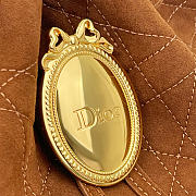 Fortok Dior Bucket Bag Suede Cognac Brown 24 * 27 * 12.5cm - 4