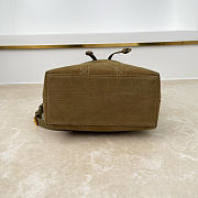 Fortok Dior Bucket Bag Suede Olive Tuape 24 * 27 * 12.5cm - 5