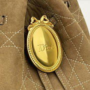 Fortok Dior Bucket Bag Suede Olive Tuape 24 * 27 * 12.5cm - 2