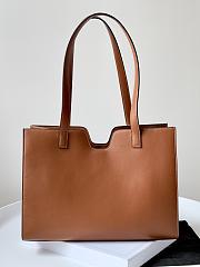 Fortok Celine Cabas 16 Leather Tote Tan Calfskin 37x29x12cm - 5