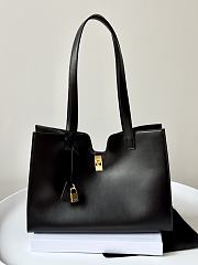 Fortok Celine Cabas 16 Leather Tote Black Calfskin 37x29x12cm - 5