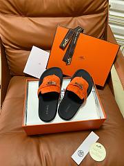Fortok Hermès Empire Sandals Orange Suede  - 4