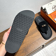 Fortok Hermès Empire Sandals Black Suede  - 2