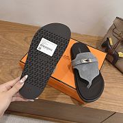 Fortok Hermès Empire Sandals Grey Suede  - 4