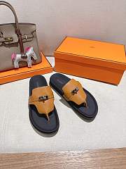 Fortok Hermès Empire Sandals Brown Leather - 1