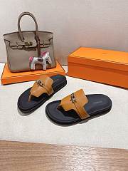 Fortok Hermès Empire Sandals Brown Leather - 2