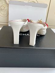 Fortok Chanel Coco Beach 2026 Collection Mules White 90mm - 6