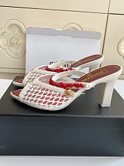 Fortok Chanel Coco Beach 2026 Collection Mules White 90mm - 5