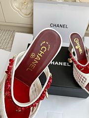 Fortok Chanel Coco Beach 2026 Collection Mules White 90mm - 3