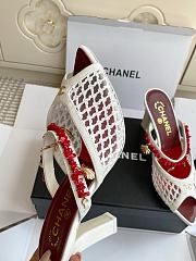 Fortok Chanel Coco Beach 2026 Collection Mules White 90mm - 2