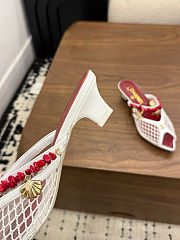 Fortok Chanel Coco Beach 2026 Collection Mules White 3.5mm - 2