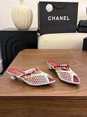 Fortok Chanel Coco Beach 2026 Collection Mules White 3.5mm - 6