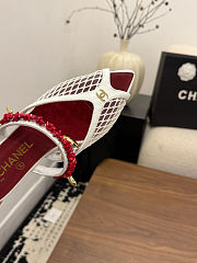 Fortok Chanel Coco Beach 2026 Collection Mules White Flats - 6