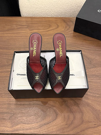 Fortok Chanel Coco Beach 2026 Collection Black Mules 90mm