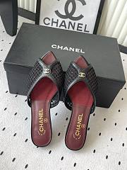 Fortok Chanel Coco Beach 2026 Collection Black Mules Flats - 2