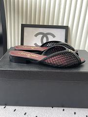 Fortok Chanel Coco Beach 2026 Collection Black Mules Flats - 3