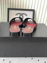Fortok Chanel Coco Beach 2026 Collection Black Mules Flats - 4