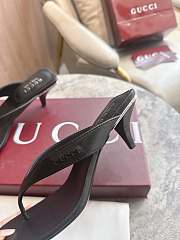 Fortok Gucci Women's Vittoria Thong Black 55mm - 6