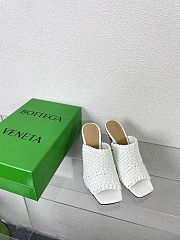 Fortok Bottega Veneta Knot Mule White 9cm - 1