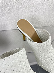 Fortok Bottega Veneta Knot Mule White 9cm - 6