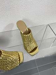 Fortok Bottega Veneta Knot Mule Metallic Gold 9cm - 6