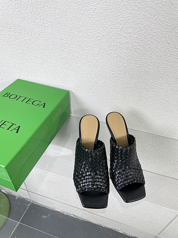 Fortok Bottega Veneta Knot Mule Black 9cm