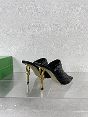 Fortok Bottega Veneta Knot Mule Black 9cm - 3