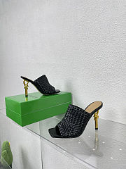 Fortok Bottega Veneta Knot Mule Black 9cm - 2
