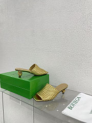 Fortok Bottega Veneta Knot Mule Metallic Gold 4.5cm - 1