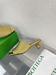 Fortok Bottega Veneta Knot Mule Metallic Gold 4.5cm - 4