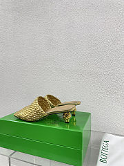 Fortok Bottega Veneta Knot Mule Metallic Gold 4.5cm - 2