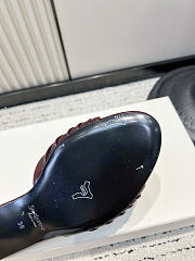 Fortok Saint Laurent Babylone Mules Smooth Leather Burgundy Flats - 6