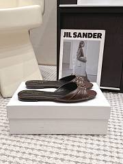 Fortok Saint Laurent Babylone Mules Smooth Leather Dark Brown Flats - 6
