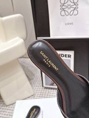 Fortok Saint Laurent Babylone Mules Smooth Leather Dark Brown Flats - 2