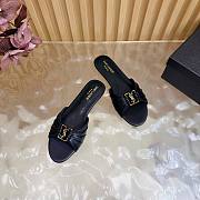 Fortok Saint Laurent Babylone Mules Smooth Leather Black Flats - 6