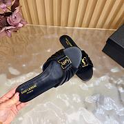 Fortok Saint Laurent Babylone Mules Smooth Leather Black Flats - 5