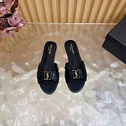Fortok Saint Laurent Babylone Mules Smooth Leather Black Flats - 3