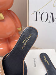 Fortok Saint Laurent Babylone Mules Smooth Leather Brown Flats - 6