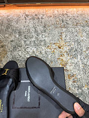Fortok Saint Laurent Babylone Mules Satin Black Flats - 4