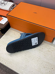 Fortok Hermès Empire Sandals Suede Blue  - 6