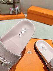 Fortok Hermès Empire Sandals Suede Pink - 4