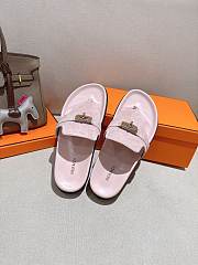 Fortok Hermès Empire Sandals Suede Pink - 3