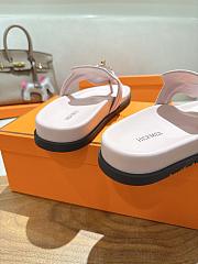 Fortok Hermès Empire Sandals Suede Pink - 2