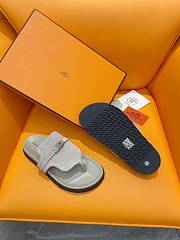 Fortok Hermès Empire Sandals Suede Etoupe - 5