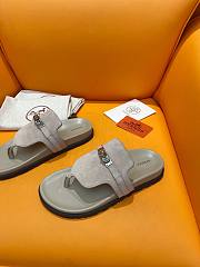 Fortok Hermès Empire Sandals Suede Etoupe - 2
